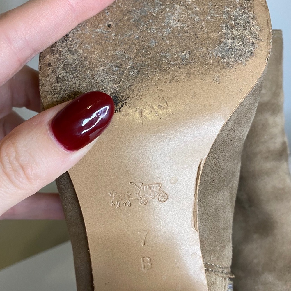 Coach Bonnie Suede Block Heel Booties - Picture 15 of 16